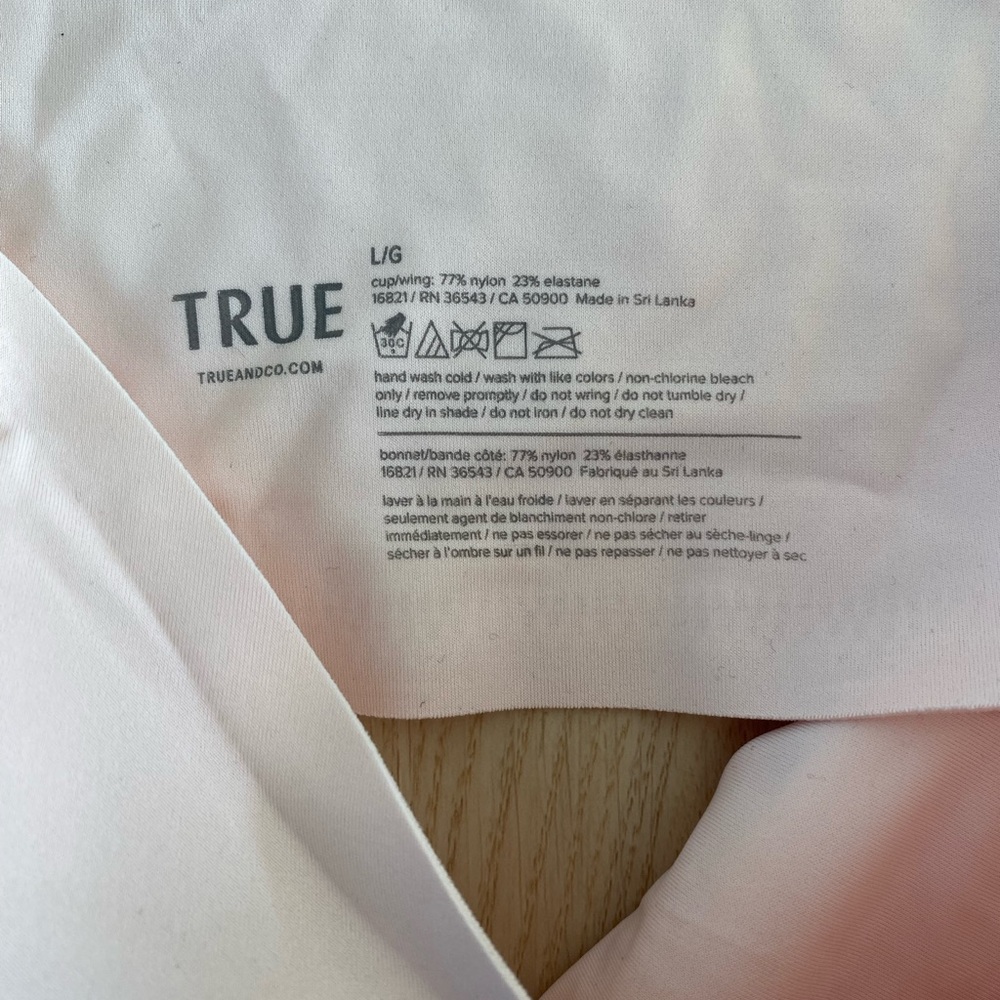 TRUE & Co True Body Bra L NWT Pink - Picture 5 of 9